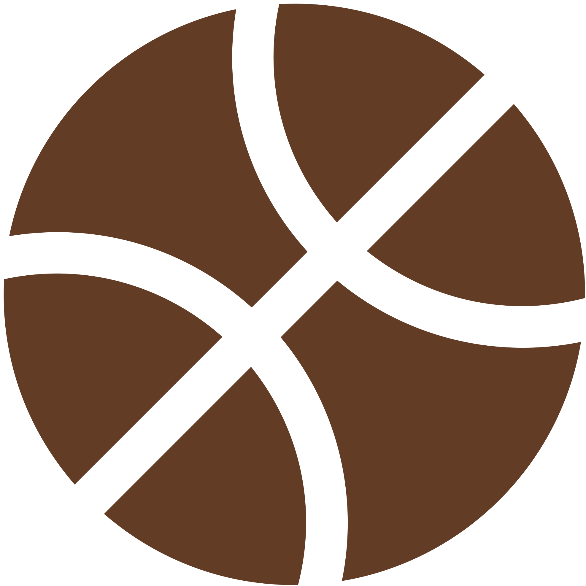 A drawn brown basketball